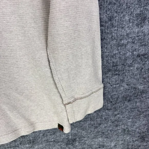 Northwest Men's T Shirt XLT, Beige, Thermal Waffle Knit, Long Sleeve Crewneck - Picture 5 of 9